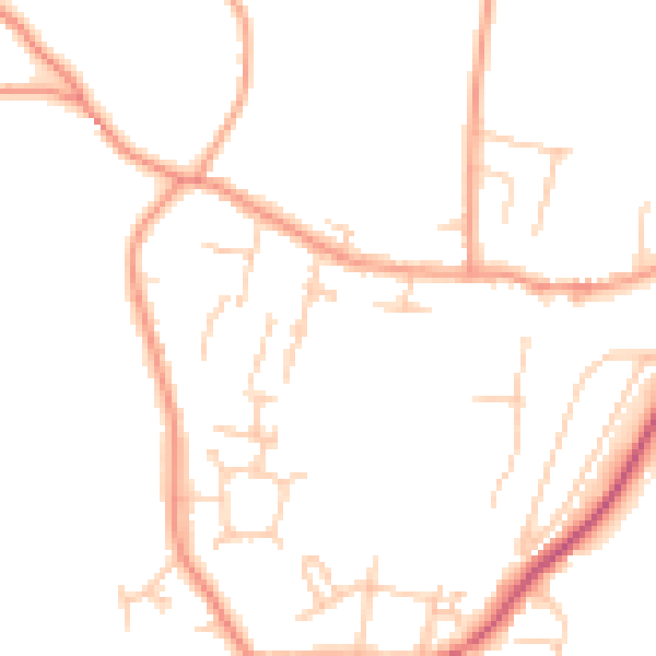 Daytime road noise heatmap for SL6 9JE