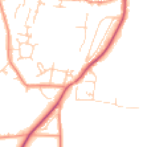 Daytime road noise heatmap for SL6 9NP