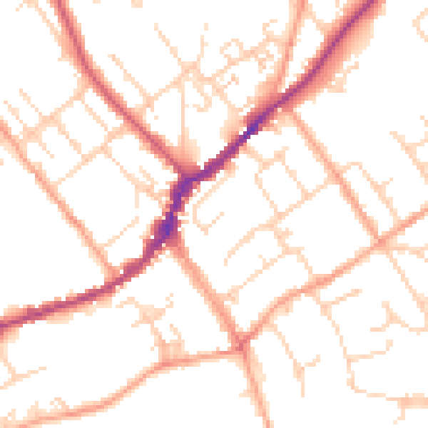 Daytime road noise heatmap for SL7 1AG