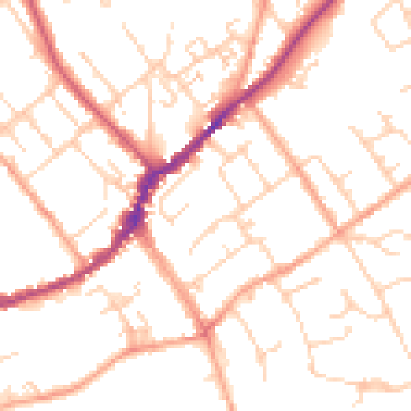 Daytime road noise heatmap for SL7 1AS