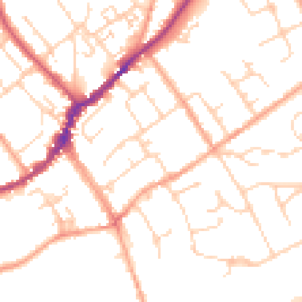 Daytime road noise heatmap for SL7 1BJ