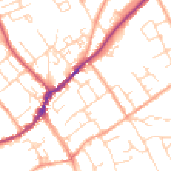 Daytime road noise heatmap for SL7 1BP