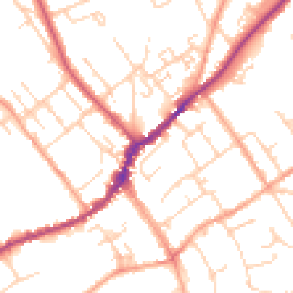 Daytime road noise heatmap for SL7 1DP