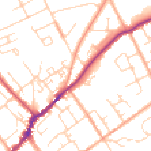 Daytime road noise heatmap for SL7 1DT