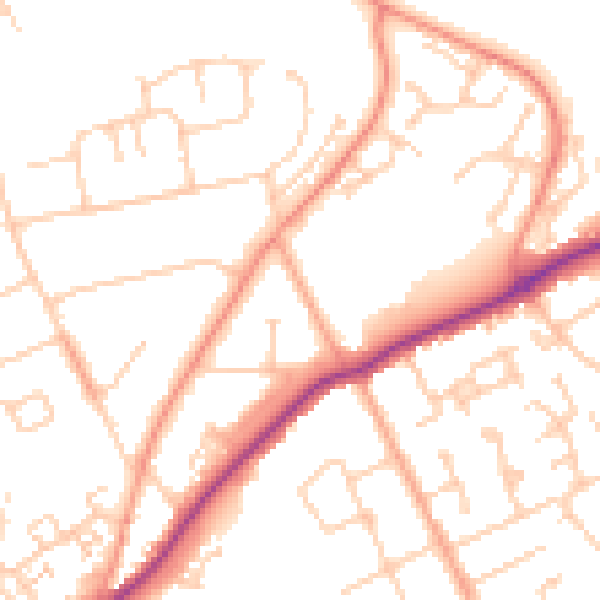 Daytime road noise heatmap for SL7 1JF