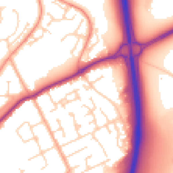 Daytime road noise heatmap for SL7 1JH
