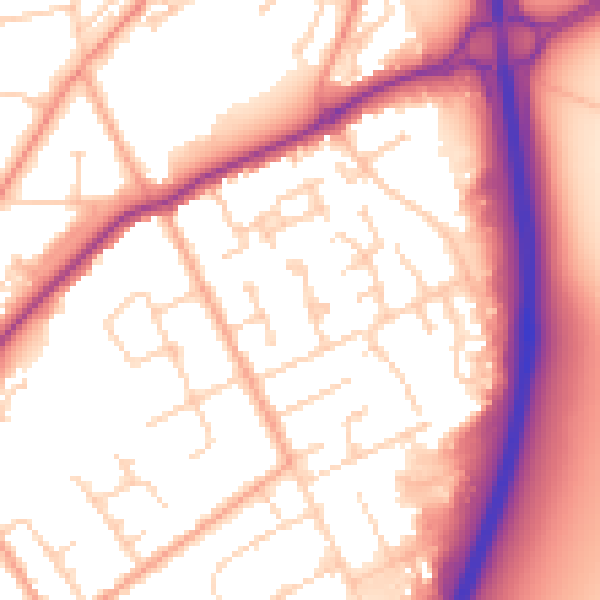 Daytime road noise heatmap for SL7 1LE