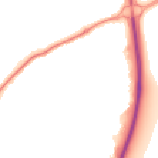 Night-time road noise heatmap for SL7 1LE