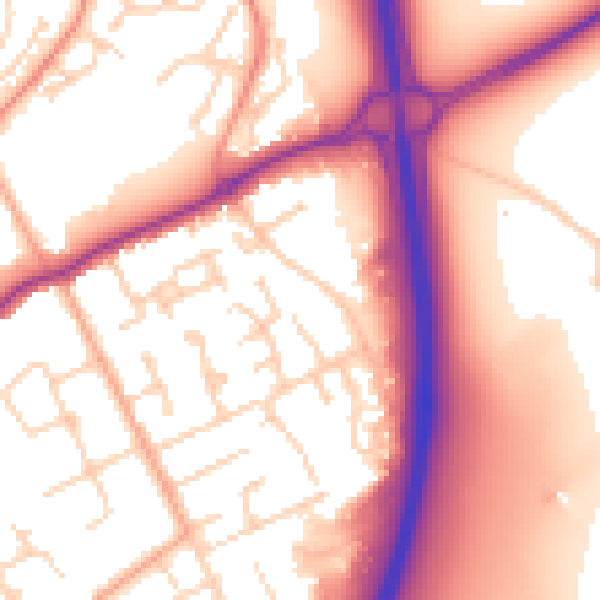 Daytime road noise heatmap for SL7 1UF
