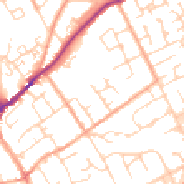 Daytime road noise heatmap for SL7 1XS