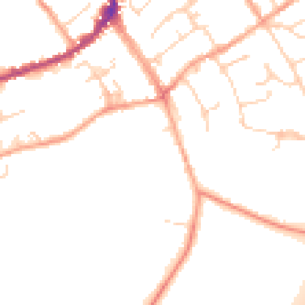 Daytime road noise heatmap for SL7 2AD