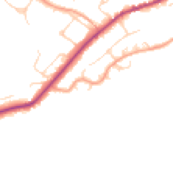 Daytime road noise heatmap for SL7 2BB