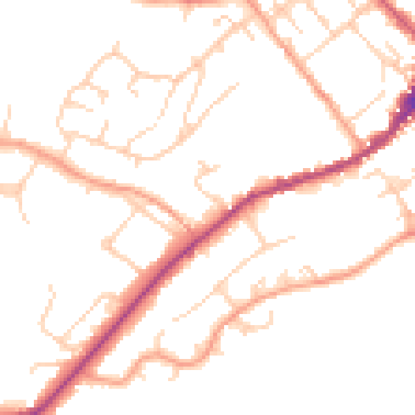 Daytime road noise heatmap for SL7 2BU