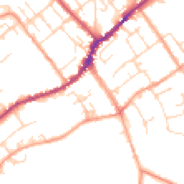 Daytime road noise heatmap for SL7 2FT