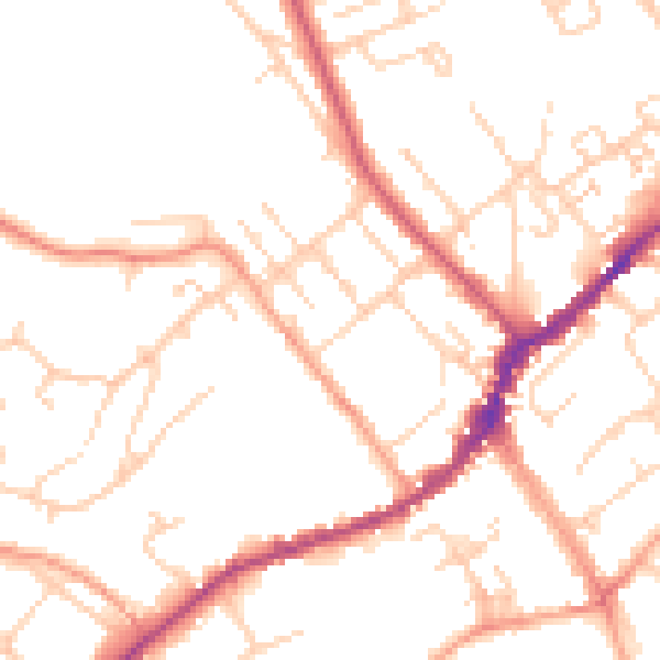Daytime road noise heatmap for SL7 2NR