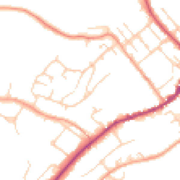 Daytime road noise heatmap for SL7 2NX
