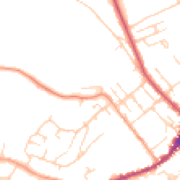 Daytime road noise heatmap for SL7 2PW