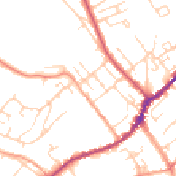 Daytime road noise heatmap for SL7 2QA