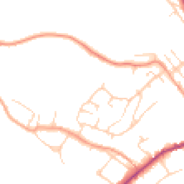 Daytime road noise heatmap for SL7 2RE