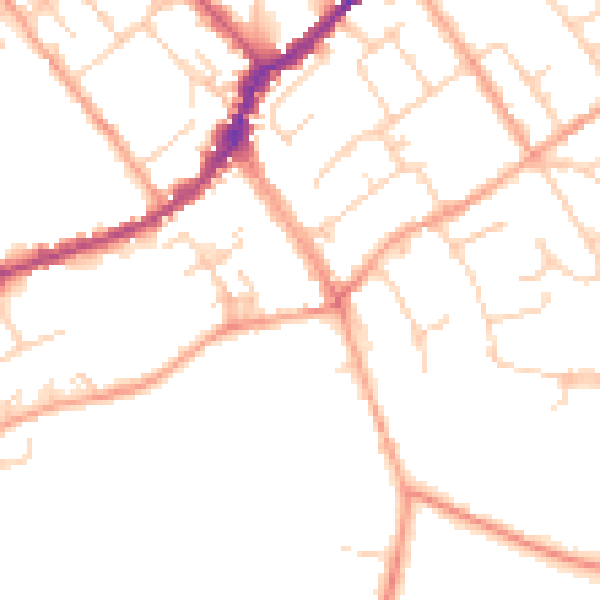 Daytime road noise heatmap for SL7 2SY