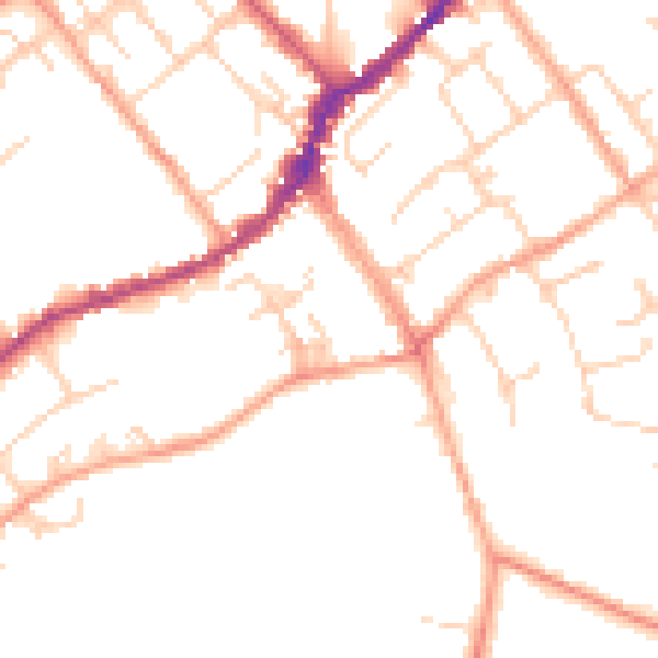 Daytime road noise heatmap for SL7 2UQ