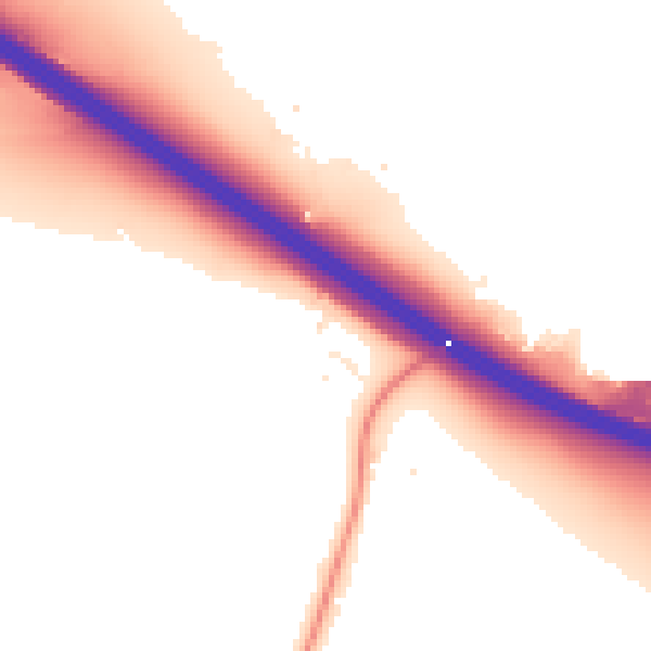 Night-time road noise heatmap for SL7 3DU