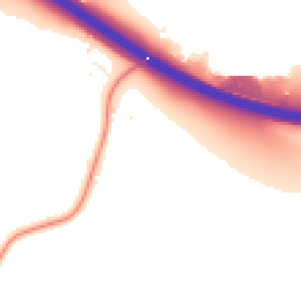 Night-time road noise heatmap for SL7 3FP
