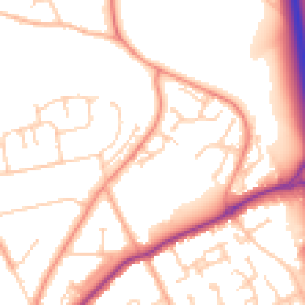 Daytime road noise heatmap for SL7 3GZ
