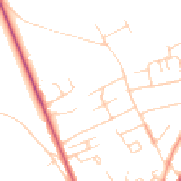 Daytime road noise heatmap for SL7 3HA