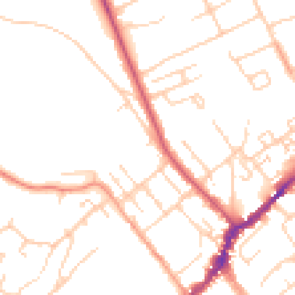Daytime road noise heatmap for SL7 3XA