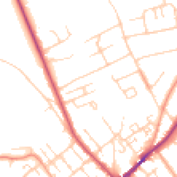 Daytime road noise heatmap for SL7 3XD