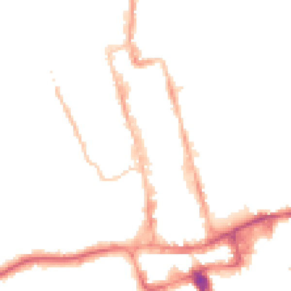 Night-time road noise heatmap for SM1 1AW