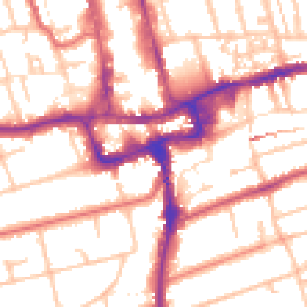 Daytime road noise heatmap for SM1 1DF