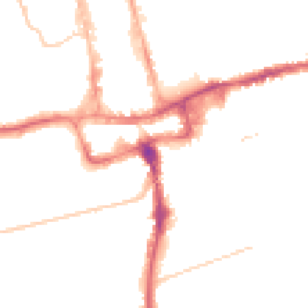 Night-time road noise heatmap for SM1 1HN