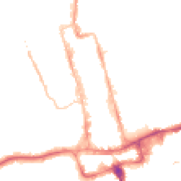 Night-time road noise heatmap for SM1 1JH