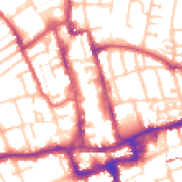 Daytime road noise heatmap for SM1 1LX