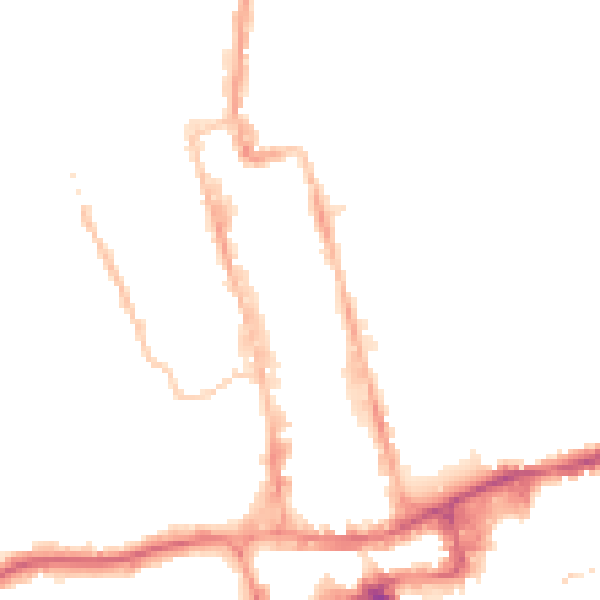 Night-time road noise heatmap for SM1 1NL