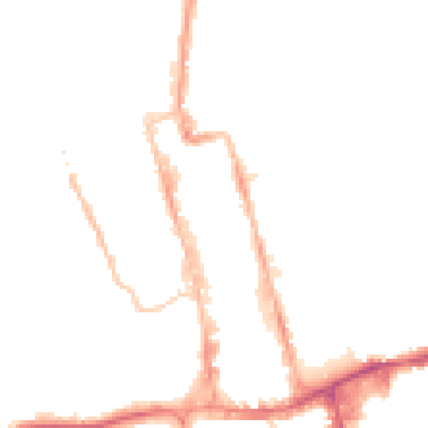Night-time road noise heatmap for SM1 1NR