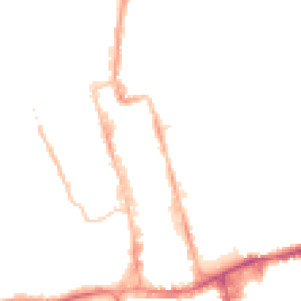 Night-time road noise heatmap for SM1 1NZ