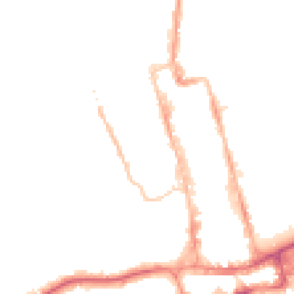 Night-time road noise heatmap for SM1 1RL