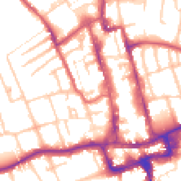 Daytime road noise heatmap for SM1 1SP