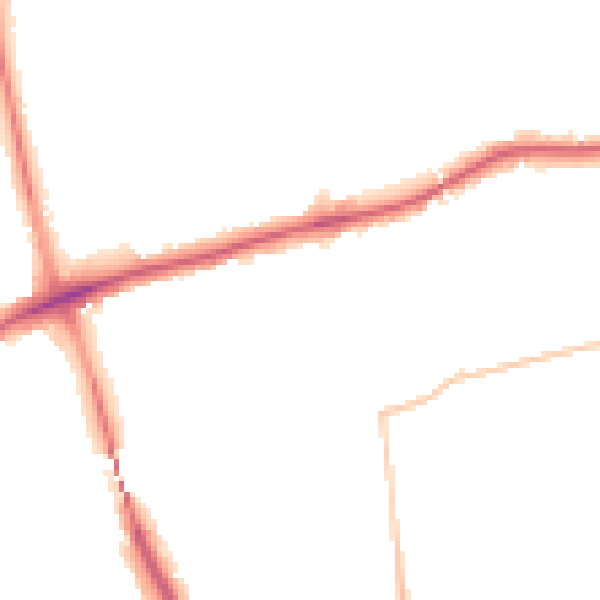 Night-time road noise heatmap for SM1 2BL