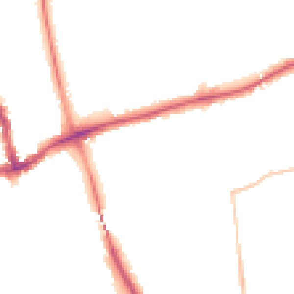 Night-time road noise heatmap for SM1 2DL