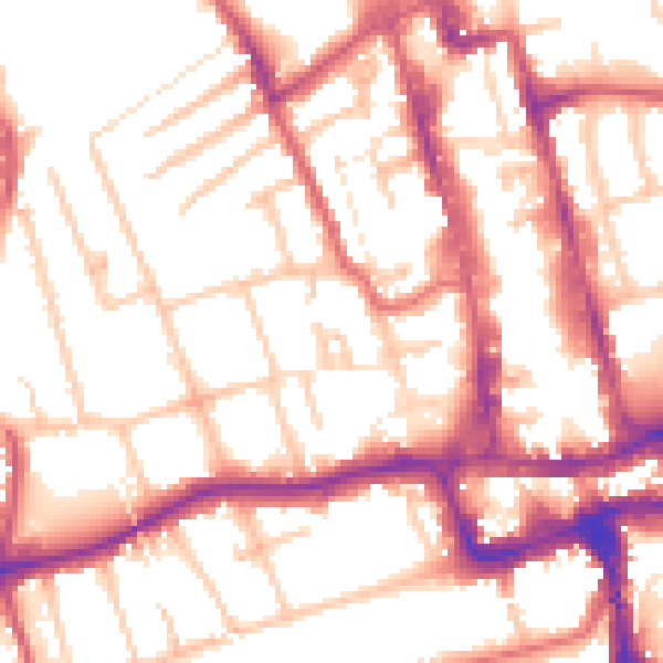 Daytime road noise heatmap for SM1 2RE