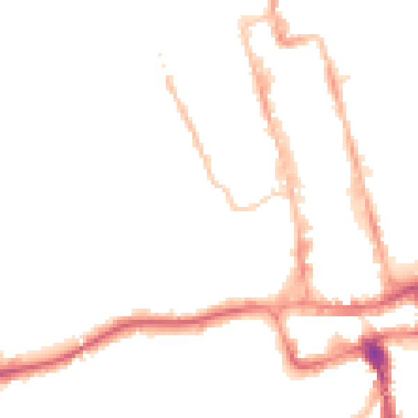 Night-time road noise heatmap for SM1 2RN