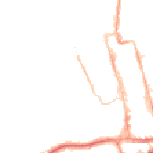 Night-time road noise heatmap for SM1 2RR