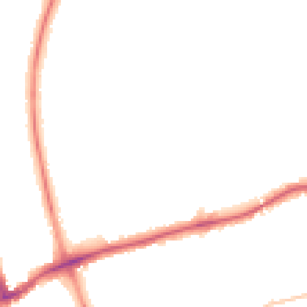 Night-time road noise heatmap for SM1 2XA