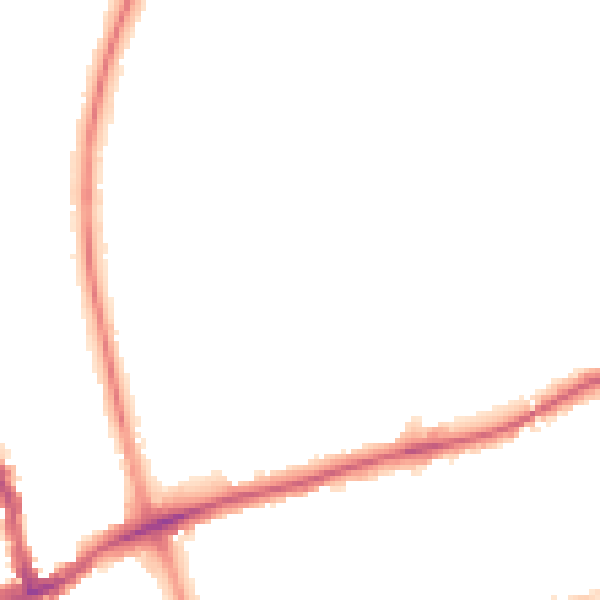 Night-time road noise heatmap for SM1 2ZU