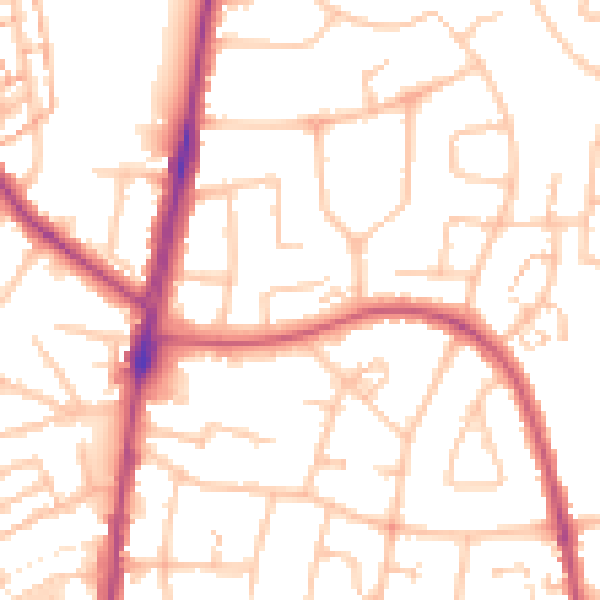 Daytime road noise heatmap for SM1 3DF