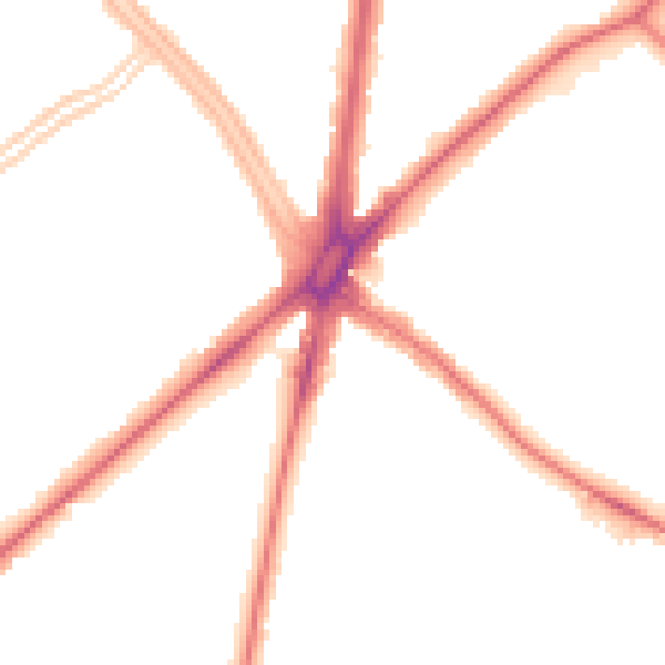 Night-time road noise heatmap for SM1 3HE